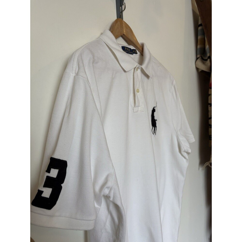 Polo Ralph Lauren White Big Pony Classic Fit Short Sleeve Polo Shirt Size XL - Picture 3 of 10